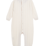 Baby Unisex - Drew 100% Cashmere Romper With Cable Knit Panel