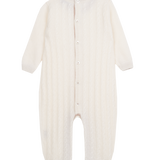 Baby Unisex - Drew 100% Cashmere Romper With Cable Knit Panel