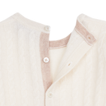 Baby Unisex - Drew 100% Cashmere Romper With Cable Knit Panel