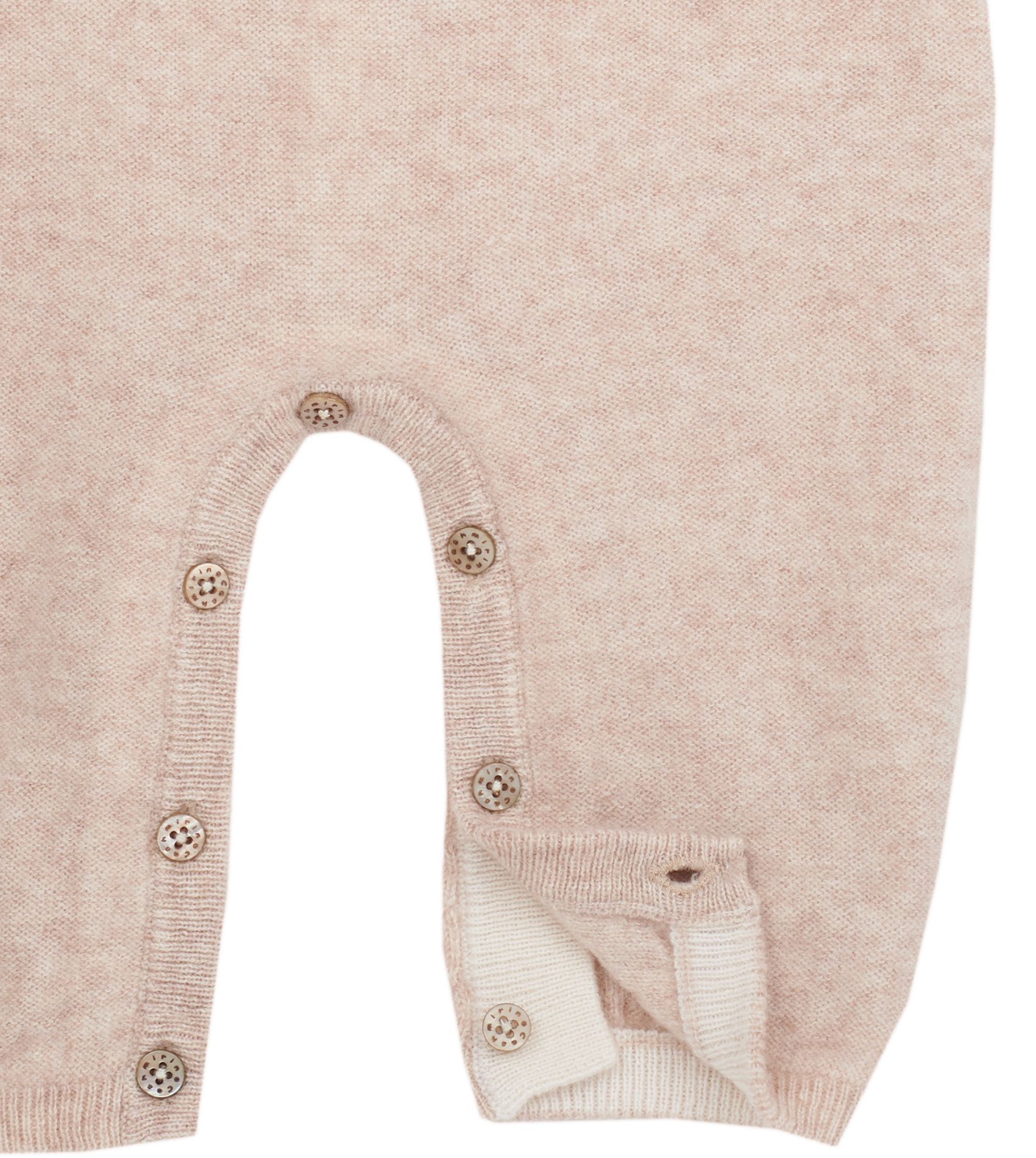 Baby Unisex - Drew 100% Cashmere Romper With Cable Knit Panel