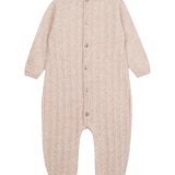 Baby Unisex - Drew 100% Cashmere Romper With Cable Knit Panel