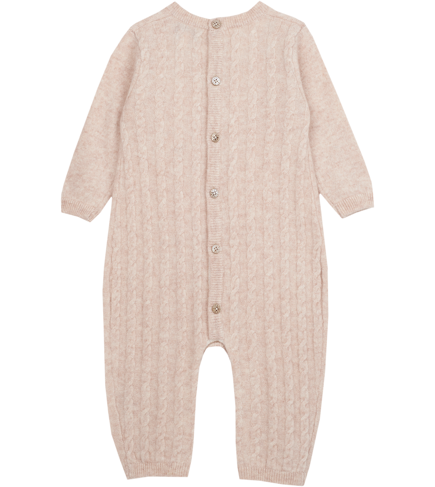 Baby Unisex - Drew 100% Cashmere Romper With Cable Knit Panel
