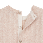 Baby Unisex - Drew 100% Cashmere Romper With Cable Knit Panel