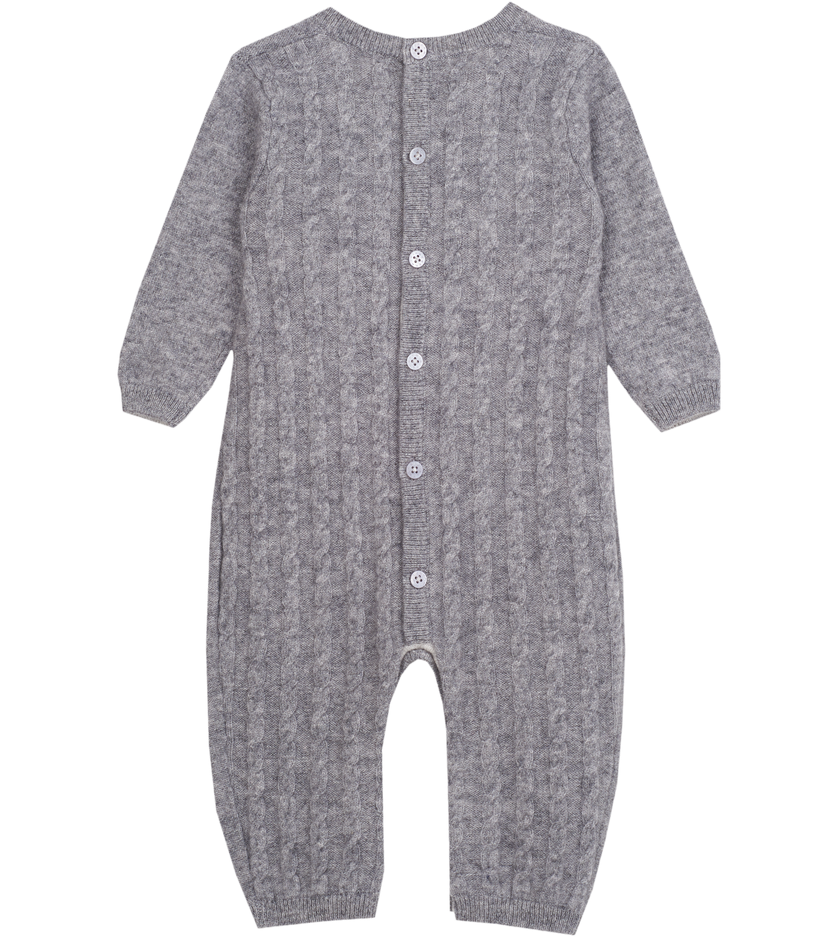 Baby Unisex - Drew 100% Cashmere Romper With Cable Knit Panel