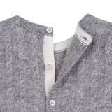 Baby Unisex - Drew 100% Cashmere Romper With Cable Knit Panel