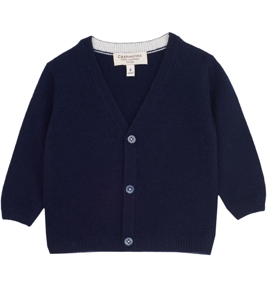 Baby Boy Victor 100 Cashmere V Neck Cardigan Cashmirino