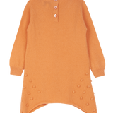 Baby Girl - Cashmere Asymmetric dress with dots
