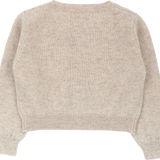 Baby Girl - Silvie 100% Lightweight Cashmere Modern Shrug With Round Neck And Long Sleeves