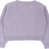 Baby Girl - Silvie 100% Lightweight Cashmere Modern Shrug With Round Neck And Long Sleeves