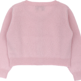 Baby Girl - Silvie 100% Lightweight Cashmere Modern Shrug With Round Neck And Long Sleeves