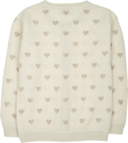 Girl - Mila 100% Cashmere Heart Intarsia Cardigan