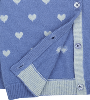Girl - Mila 100% Cashmere Heart Intarsia Cardigan