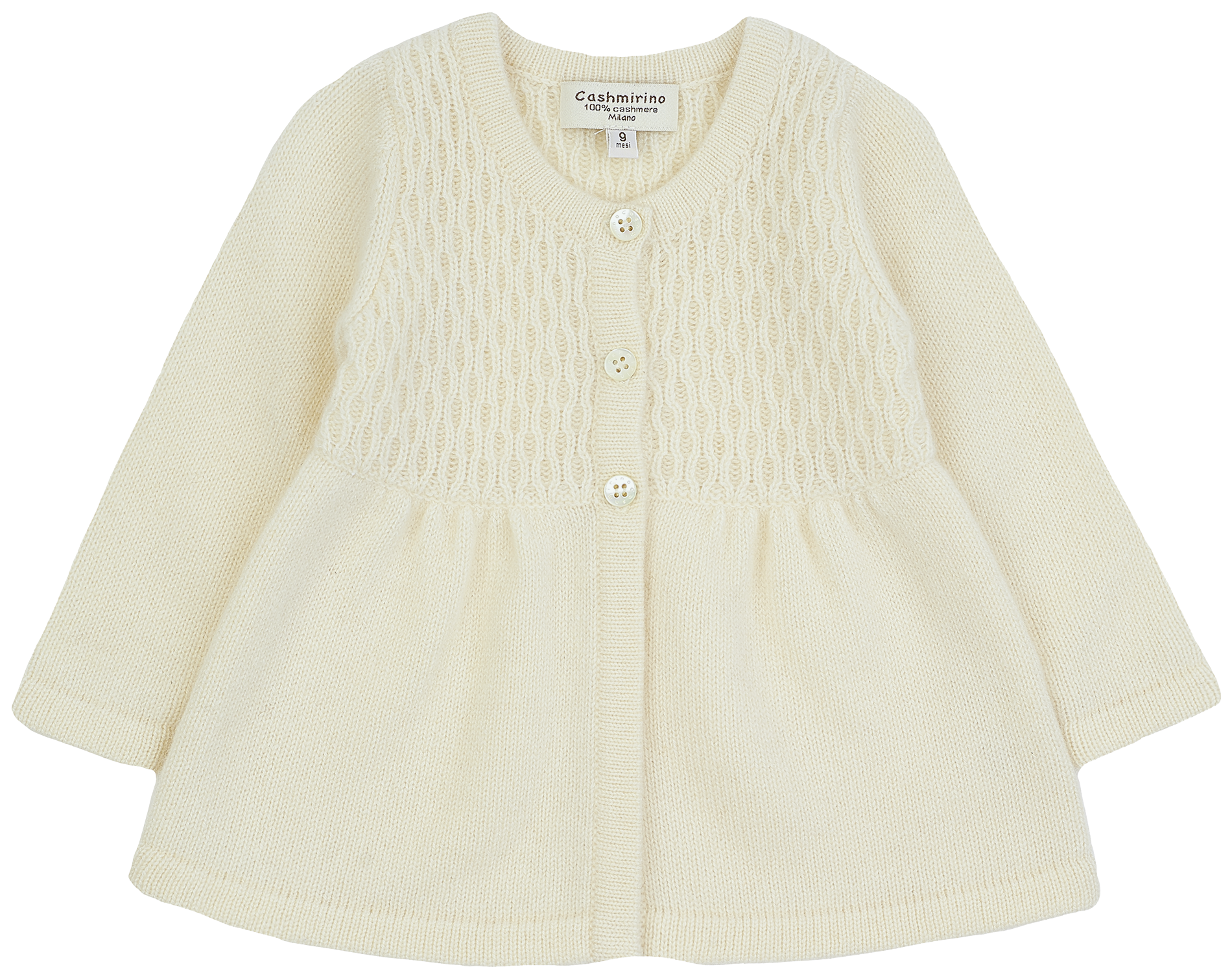 Baby Girl - Cashmere Knitted Detail Cardigan