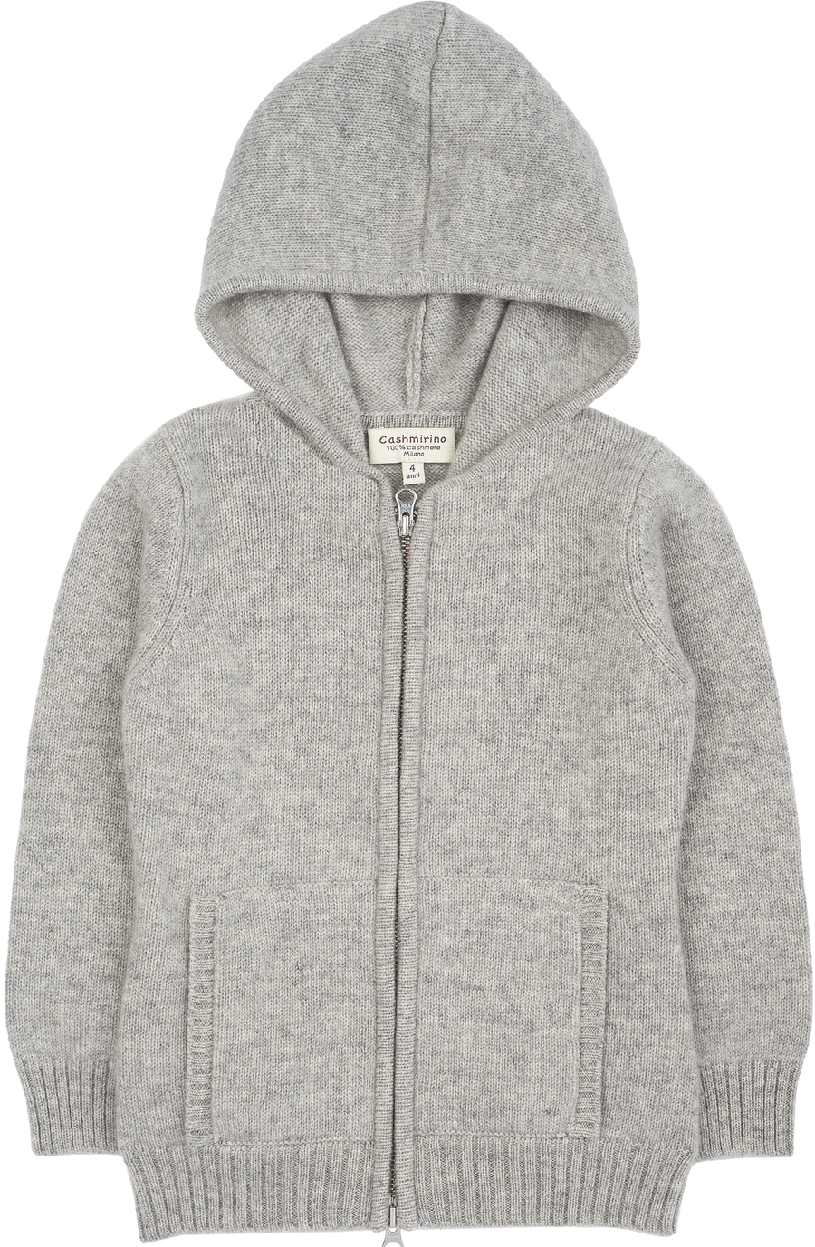 Girl Vera 100 Cashmere Cardigan Hoodie With Zip Fastening Cashmirino