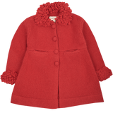 Baby Girl - Cashmere Swing Coat with Boucle Detailing