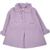 Baby Girl - Cashmere Swing Coat with Boucle Detailing