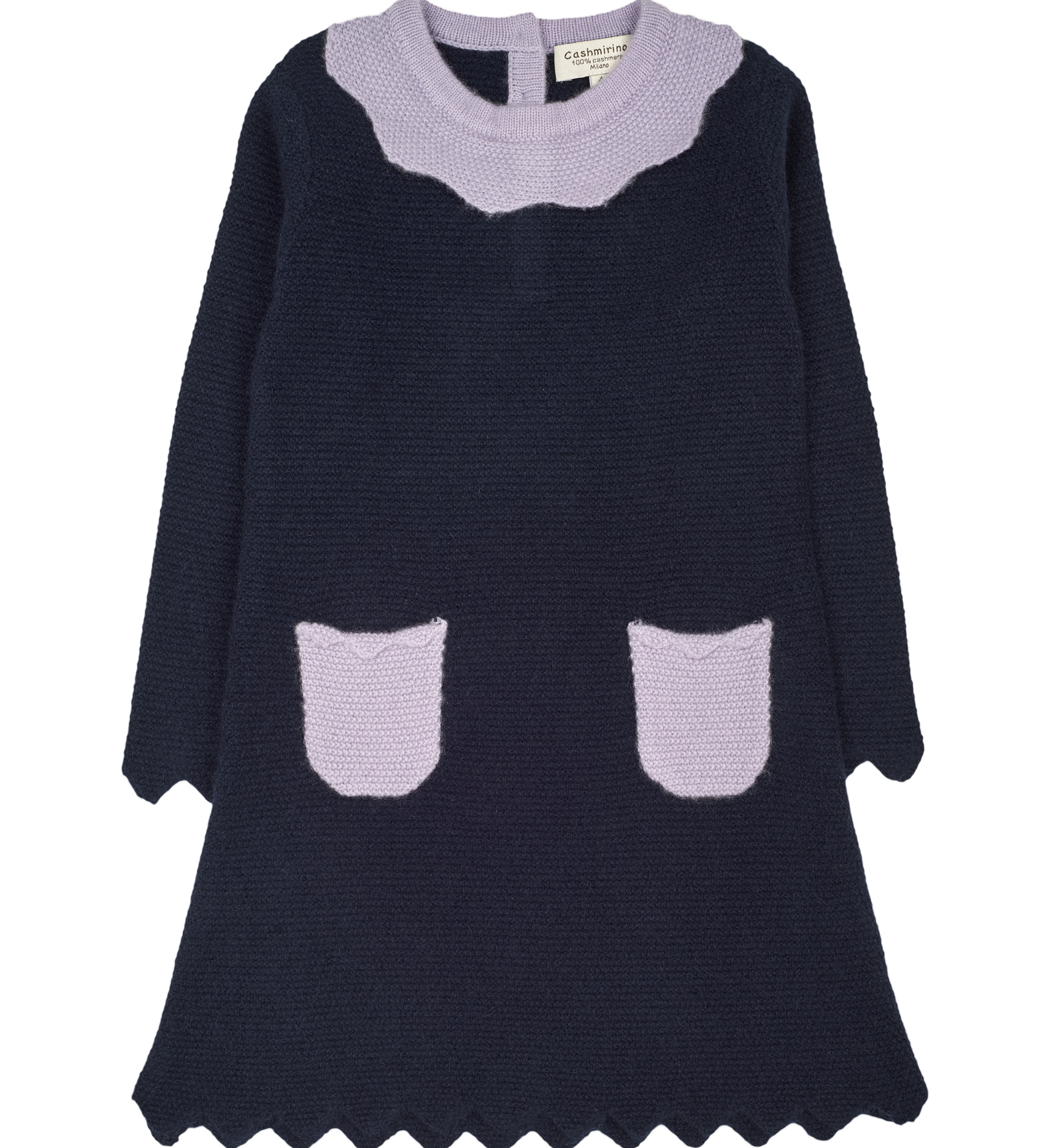 GIRL - MERIDA 100% CASHMERE 100% LINEN STITCH DRESS