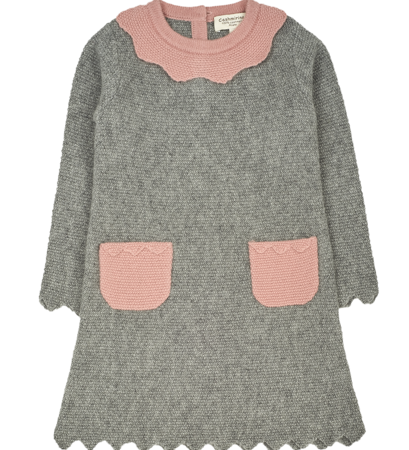 GIRL - MERIDA 100% CASHMERE 100% LINEN STITCH DRESS