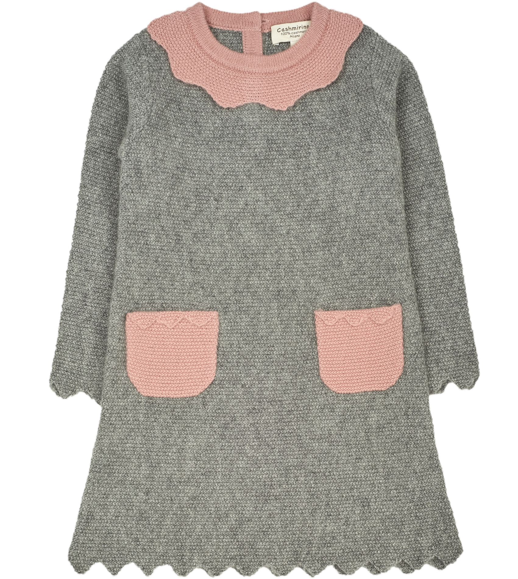 GIRL - MERIDA 100% CASHMERE 100% LINEN STITCH DRESS