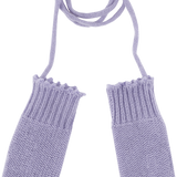 Baby Girl - Riley 100% Cashmere Knitted Mittens With Crochet Border And String
