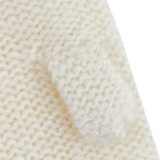 Baby Girl - Riley 100% Cashmere Knitted Mittens With Crochet Border And String