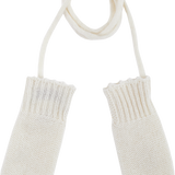 Baby Girl - Riley 100% Cashmere Knitted Mittens With Crochet Border And String