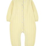 Baby Unisex - Drew 100% Cashmere Romper With Cable Knit Panel