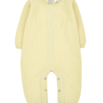 Baby Unisex - Drew 100% Cashmere Romper With Cable Knit Panel