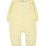 Baby Unisex - Drew 100% Cashmere Romper With Cable Knit Panel