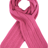 Girl - Peyton 100% Cashmere Cable Knit Hat And Scarf Set