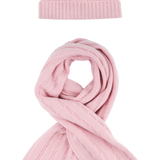 Girl - Peyton 100% Cashmere Cable Knit Hat And Scarf Set