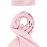 Girl - Peyton 100% Cashmere Cable Knit Hat And Scarf Set