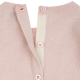 Baby Girl - Cashmere Romper And Sleeveless Cardigan With Intarsia Flowers Set