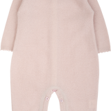 Baby Girl - Cashmere Romper And Sleeveless Cardigan With Intarsia Flowers Set