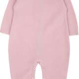 Baby Girl - Cashmere Romper And Sleeveless Cardigan With Intarsia Flowers Set