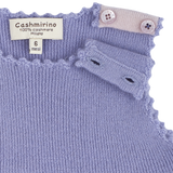 Baby Cashmere Romper With Matching V-Neck Cardigan Set