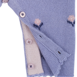 Baby Cashmere Romper With Matching V-Neck Cardigan Set
