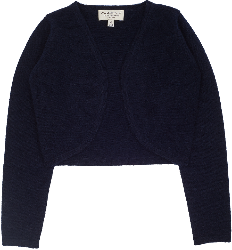 Girl Carmen 100 Cashmere Open Deep V Neck Shrug Cashmirino