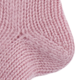 Baby Girl - 100% Cashmere Socks With Ribbed Hem