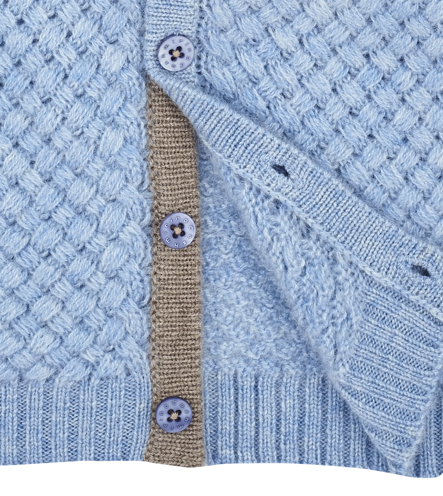 Baby boy pom pom cardigan top