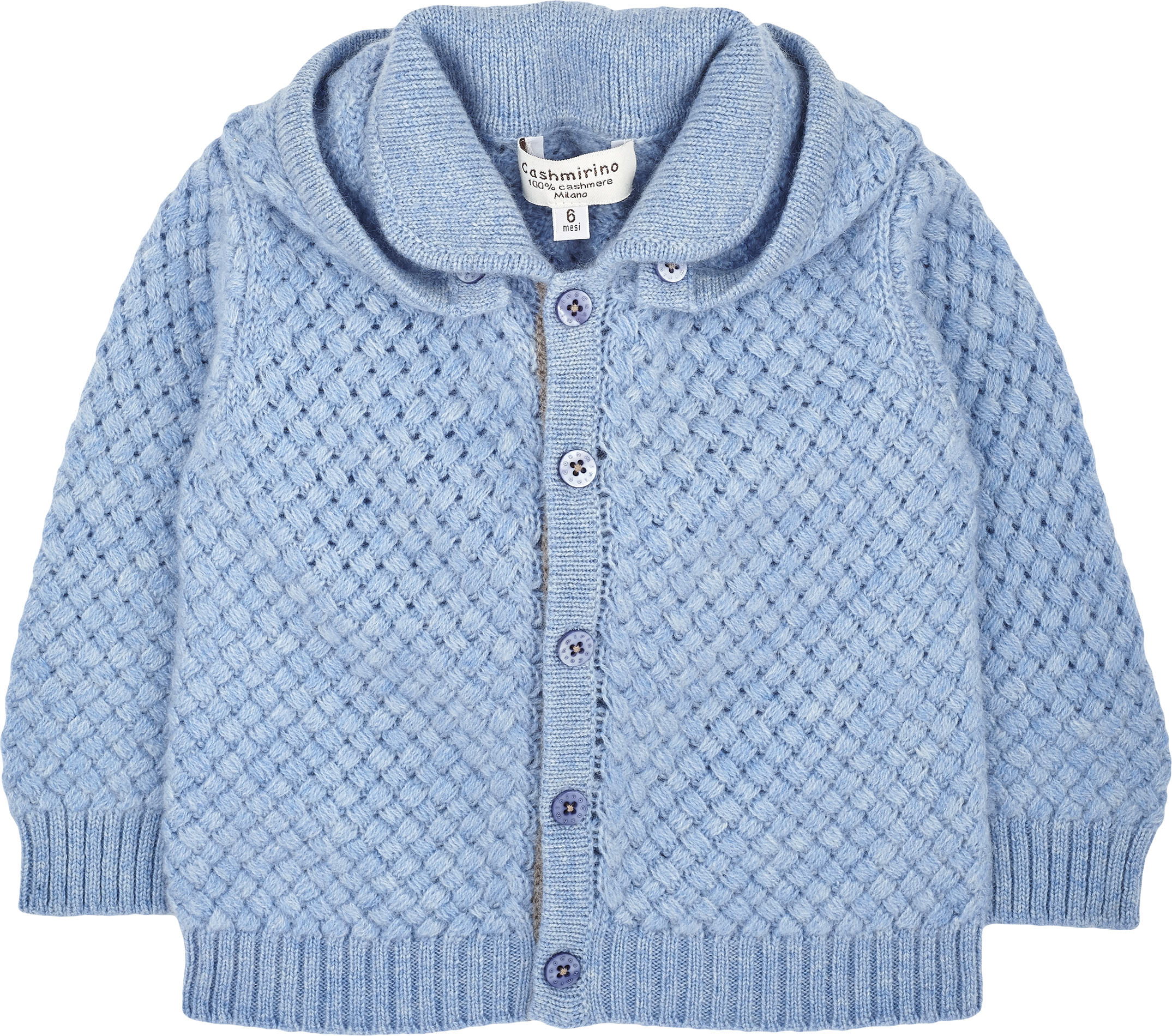 Baby Boy - Cashmere Knitted Cardigan With Detachable Pom-Pom Hat
