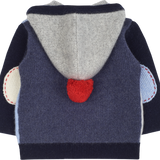 Baby Boy - Cashmere Multi-Coloured Cardigan Hoodie With Buttons