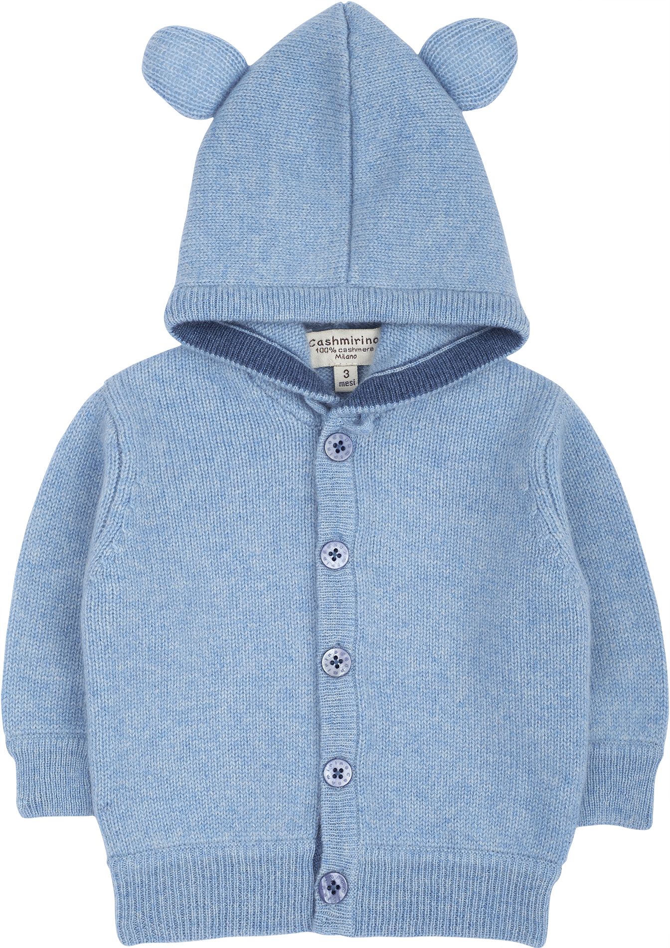 Baby Boy - Teddy 100% Cashmere Cardigan Hoodie