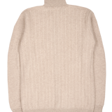 Men - Emanuele 100% Premium Cashmere High Neck Cardigan With Cable Knit Panels