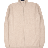 Men - Emanuele 100% Premium Cashmere High Neck Cardigan With Cable Knit Panels