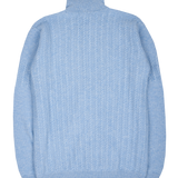 Men - Emanuele 100% Premium Cashmere High Neck Cardigan With Cable Knit Panels