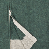 Men - Emanuele 100% Premium Cashmere High Neck Cardigan With Cable Knit Panels