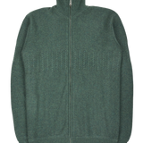 Men - Emanuele 100% Premium Cashmere High Neck Cardigan With Cable Knit Panels
