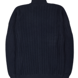 Men - Emanuele 100% Premium Cashmere High Neck Cardigan With Cable Knit Panels