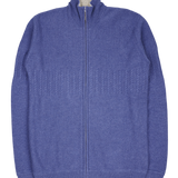 Men - Emanuele 100% Premium Cashmere High Neck Cardigan With Cable Knit Panels